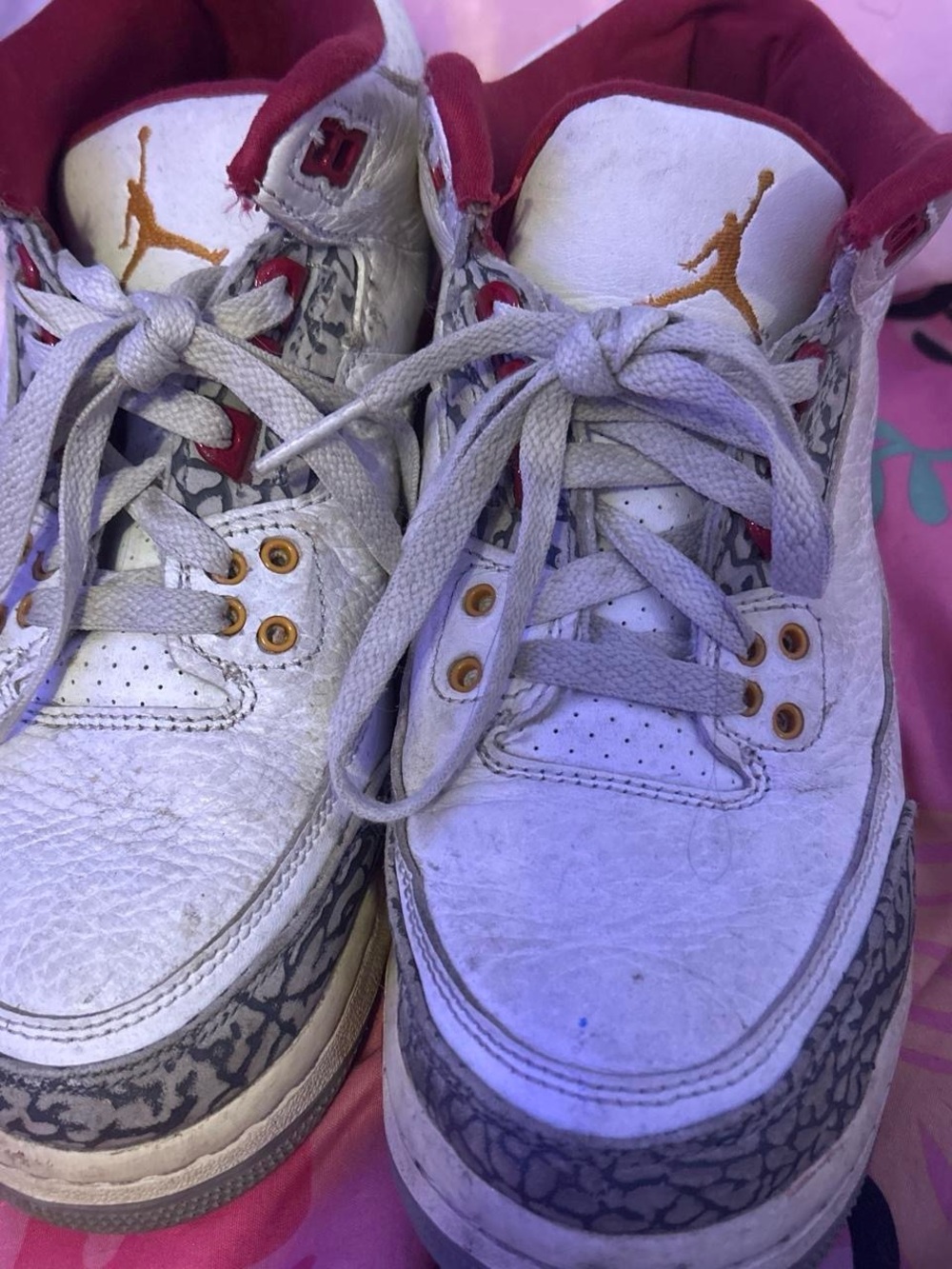 Jordan 3s White and Red